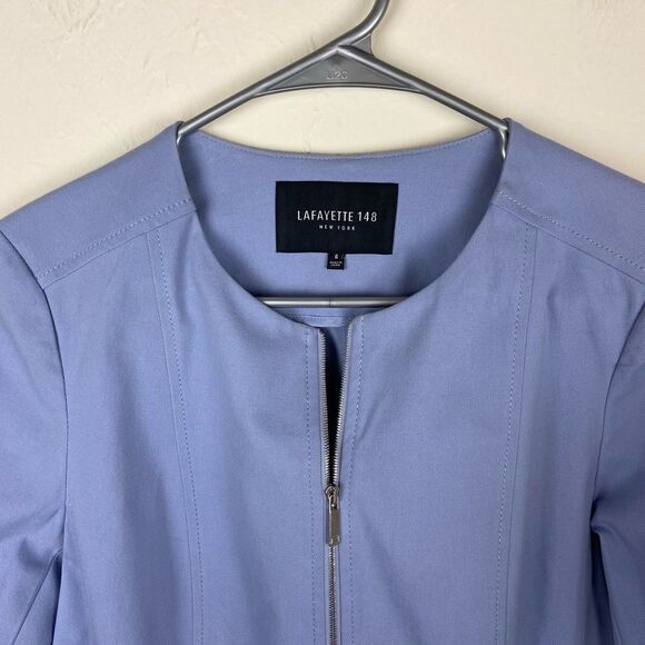 Lafayette 148 Zip-Up Jacket - Violet - Picture 6 of 6